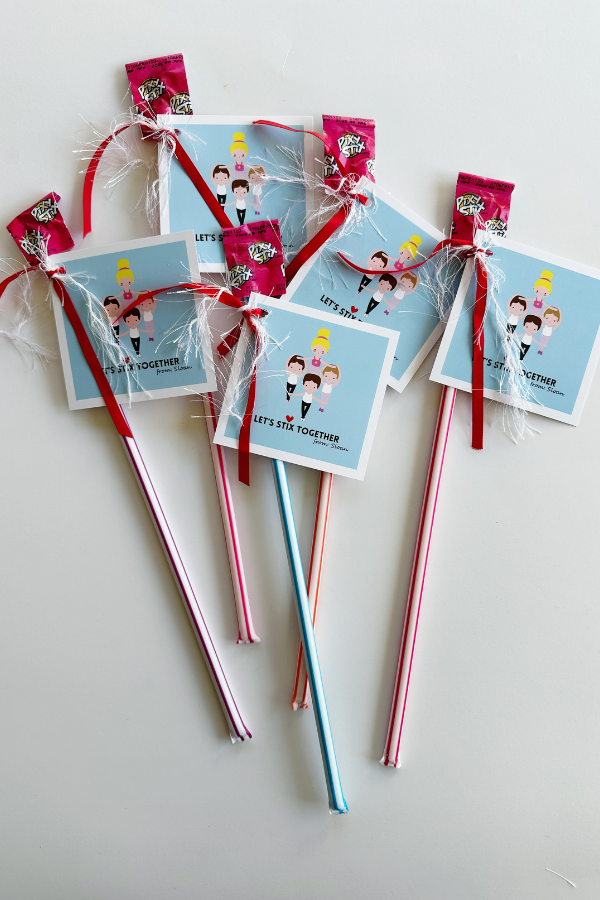 An extra sweet dance class valentine idea with free printable.